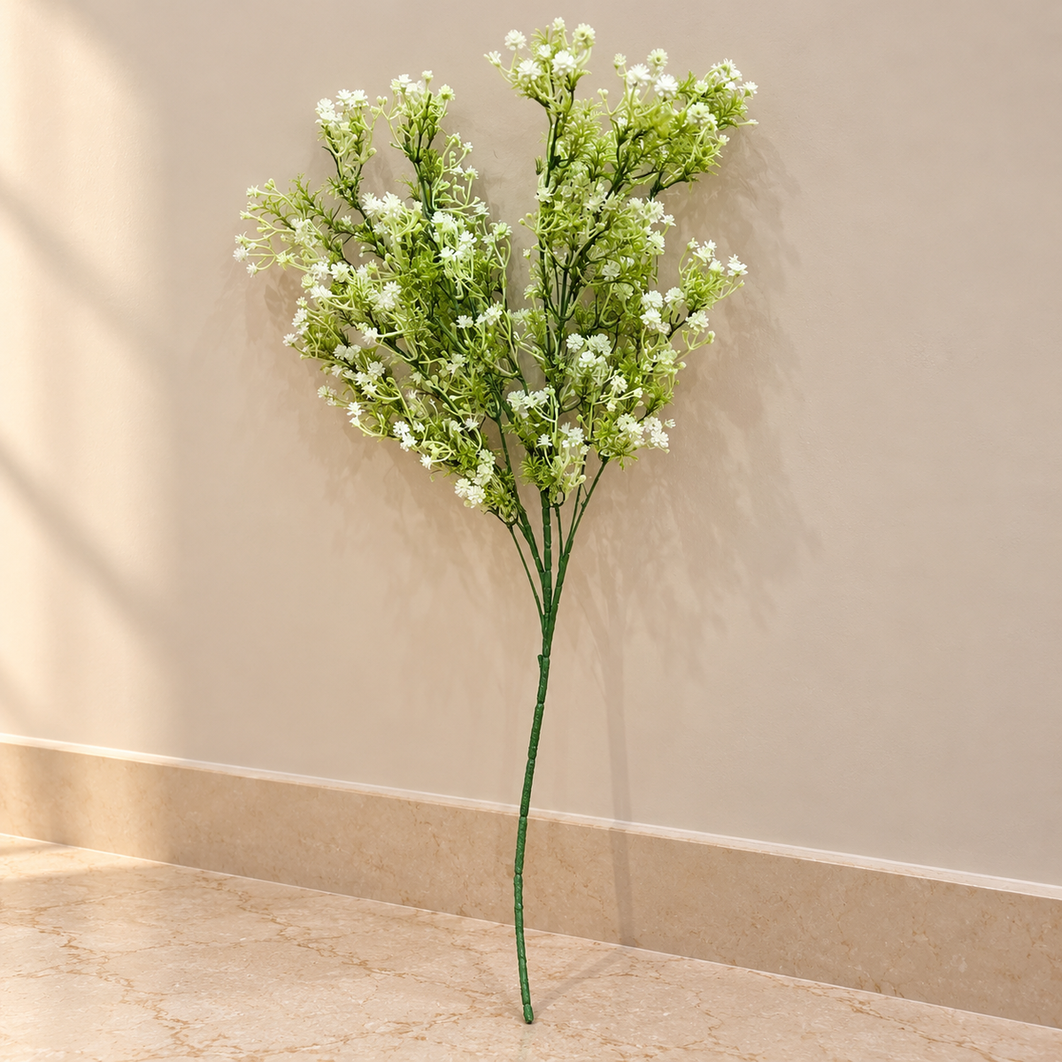 White & Green Artificial Filler Flower Stem - 33.5 inches