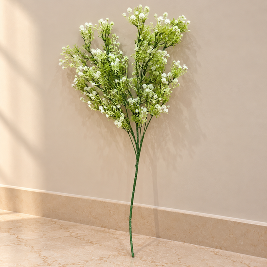 White & Green Artificial Filler Flower Stem - 33.5 inches