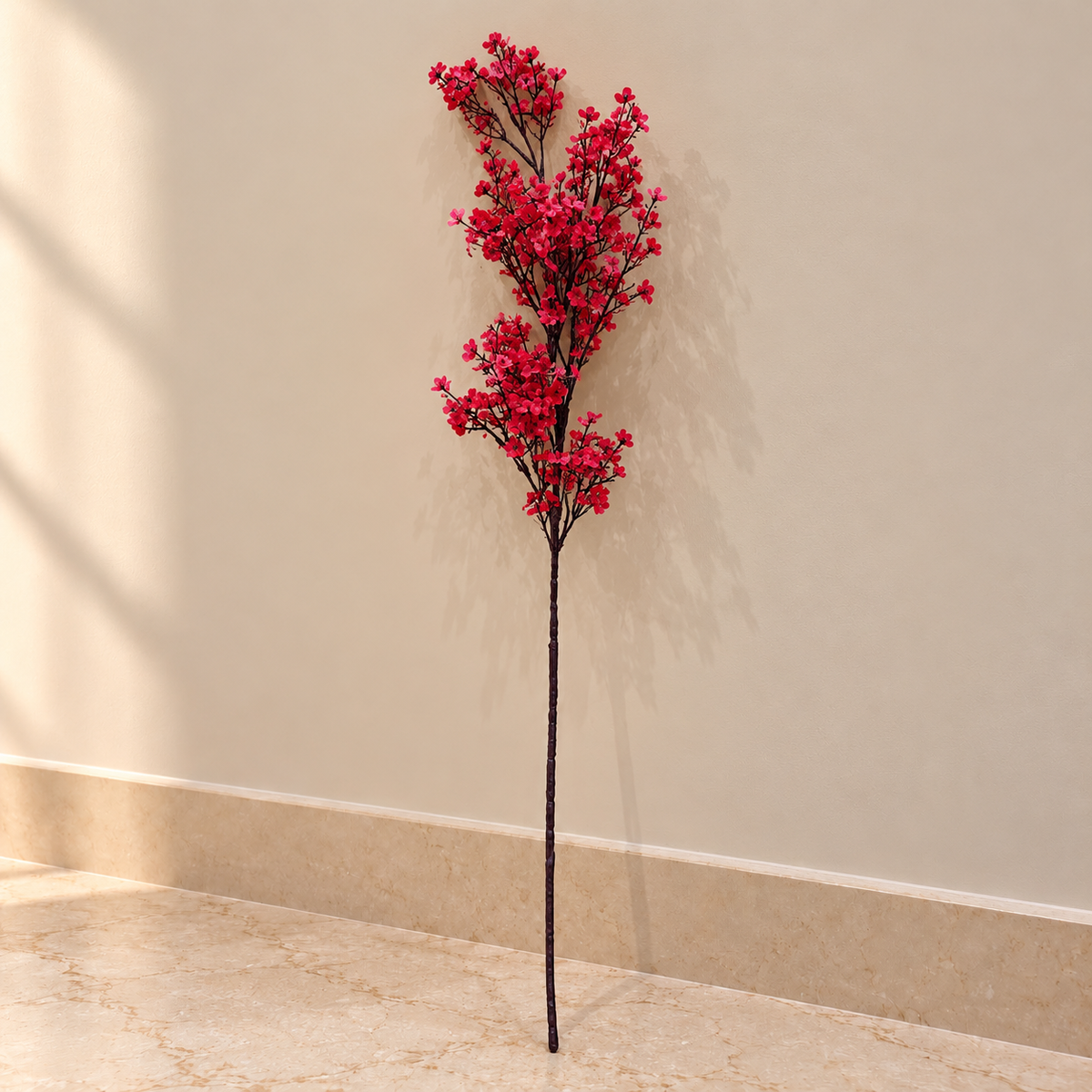 Red Artificial Blossom Branch - 39.4 inches