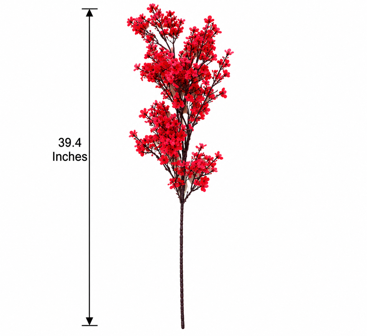 Red Artificial Blossom Branch - 39.4 inches